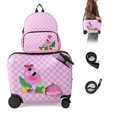 Kinderkoffer & Rucksack 2TLG. Kindertrolley Kindergepäck mit Rollen & Hartschale