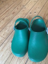 Clog OP Schuhe verstellbaren Fersenriemen grün 35 Gr