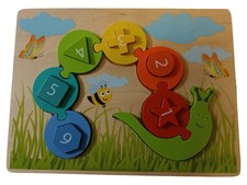 Playtive Junior Holz Steckpuzzle Schmetterling Zahlen Motorik Lernspielzeug