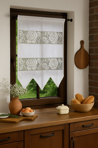Romantische gardine mit - romantische,