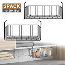2 Stück Hängekorb Schrankkorb Unterregalkorb Korb Metallkorb Aufbewahrungskorb