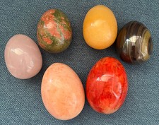 6 Stück Edelstein-Dekoeier, gebraucht