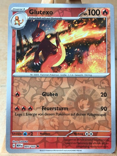Pokemon karte glutexo - karte:, reverse
