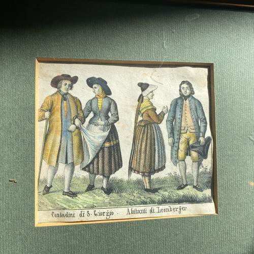 Kolorierte lithographie - kolorierte,