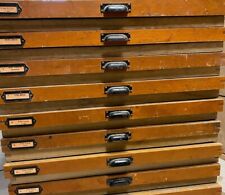 original Setzkasten 66x61cm alt Vintage shabby Deko Letterpress 17 St. verfügbar