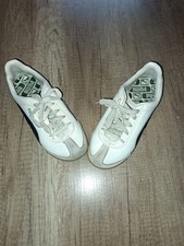 Vintage 1980er PUMA Kinderschuhe – Made in Italy – Weiß/Blau – Gr. 32