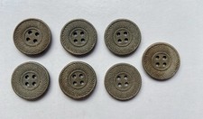 7 Uniformknöpfe Wehrmacht 22mm Pappe HABI   2.WK original