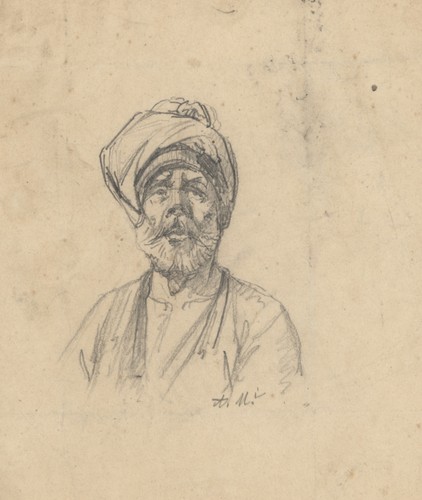Mann mit turban zeichnung - mit,