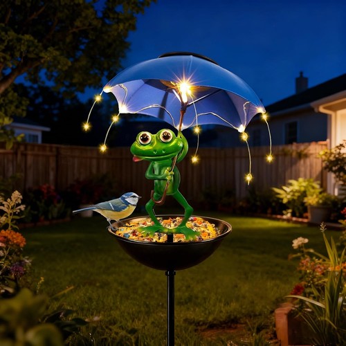 Solar frosch gartenfiguren - solar,