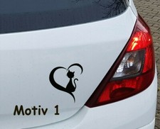 Auto Aufkleber Katze im Herz I