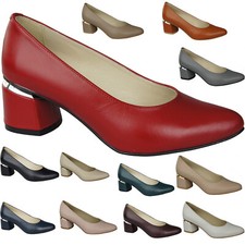 Damenschuhe Pumps Naturleder
