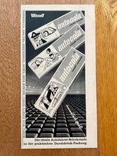 Wissoll auto-cola Schokolade Oldtimer Mülheim Ruhr Original 1969 Vintage Werbung