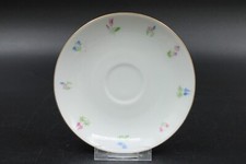 Arzberg Untertasse Unterteller Streublumen Goldrand 40er Jahre Porzellan Ø 15 cm