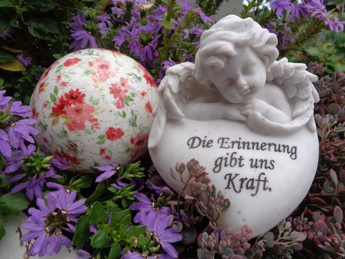 Grabschmuck trauer engel herz - grabschmuck,