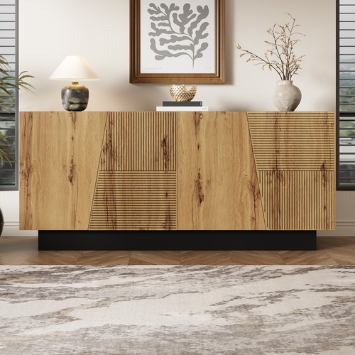 160cm sideboard holz anrichte - sideboard,