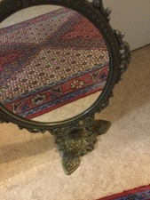 Schminktischspiegel Prunk Spiegel Vintage Metall