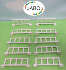 ( Q11 / 3 ) LEGO Duplo 10 x Zaun Zaunteile Zäune Absperrung weiß Polizei