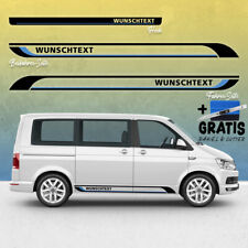 Bus Seiten-Streifen Aufkleber-Set, Dekor-Sticker für VW T5 T6 - WUNSCHTEXT