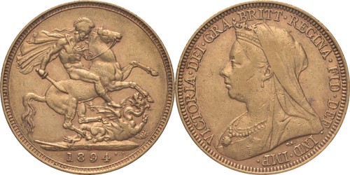 Australien sovereign 1894 s - australien:1,