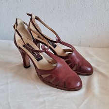 Pumps 38 dunkel rot Echtleder