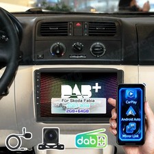64GB CarPlay 10" Android 15 Autoradio Für Skoda Fabia 5J 2007-2014 GPS Navi DAB+