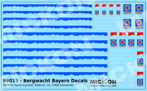 Mickon 99015 decals bergwacht - 99015,