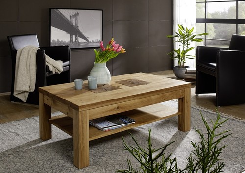 Couchtisch massivholz 118x70cm - couchtisch,