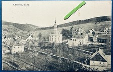 AK Carlsfeld / Erzgebirge (Dorfansicht, Kirche) 1910gel.;  Klingenthal;Auerbach