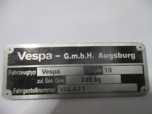 Typenschild plate data - typenschild, id-plate