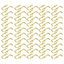 100x Hakenschraube L-Haken Schraubhaken Winkelhaken Wandhaken Kupfer 21mm Länge