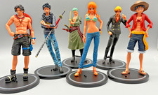 Anime-One Piece-Luffy,Zoro,Nami,Sanji,Ace-Paket 6 Figuren-ca.18cm-Reseller