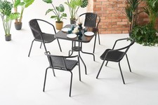 4+1 Gartenmöbel-Set mit 4