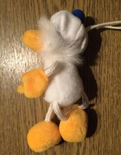 Nici Plüsch Ente Gans weiß m. Mütze 14 cm groß Koch Seemann