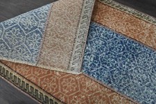 Vintage Türkischer Läufer Teppich 2x5ft Wolle Anatolisch Handarbeit Flur Oushak ORANGE