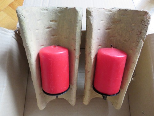 Stumpen kerzen rot wand - 2,