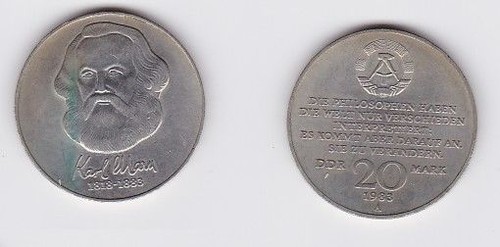 Ddr gedenk münze mark karl - ddr,