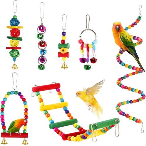Vogelspielzeug set stück - vogelspielzeug, 7