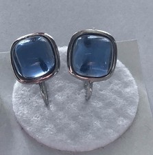 Ohrringe, glatter Stein