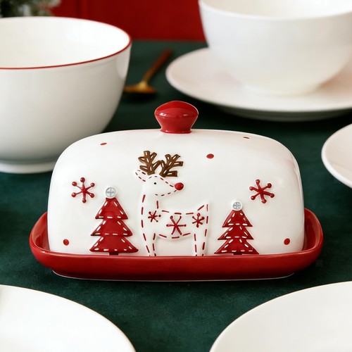 Weihnachtliche butterdose - weihnachtliche,