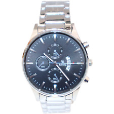 Herrenuhr Rötting Design schwarzes Ziffernblatt Chrono-Look DATUMSANZEIGE NEU