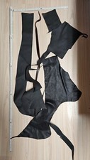 4,5kg echtes Leder Reste Riemen Rind 0,7 - 1,5 mm Bastelleder (Schwarz)