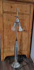 Leuchte Stehlampe Tischleuchte Chrom 84 cm Zugkordel 2-flammig