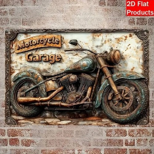 Blechschild motorcycle garage - blechschild,