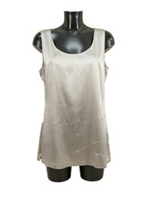 Joe Taft Damen Seiden Tunika Top Gr. L - 44  DE grau Oberteil ( S 8491 )