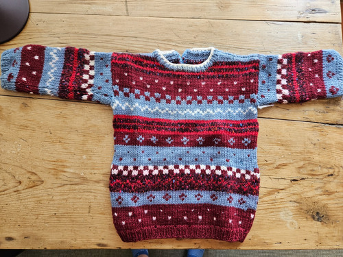 Handgestrickter kinderpullover - handgestrickter,