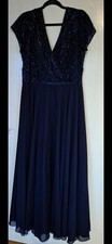 Vera mont kleid dunkelblau mit - kleid,