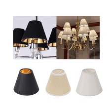 Runder Lampenschirm aus Stoff, rustikaler Kronleuchter, Wandlampenschirm für