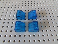 Lego 4 x Dachstein Schrägstein 3039  transparent dunkelblau blau  2x2 45°