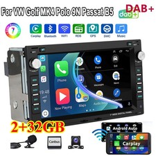 DAB+ 32GB Android15 Autoradio Carplay Für VW Polo 9N Golf 4 Passat B5 T5 GPS Nav