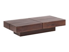 Couchtisch Amberley 140x70cm Holz Akazie Echtholz braun massiv Sofatisch Möbel